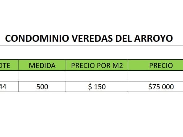 Terrenos en venta en condominio Veredas del Arroyo en La Guacima